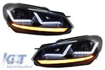 Faruri Osram LED compatibil cu VW Golf 6 VI (2008-2012) Black LEDriving Semnal Dinamic - 1