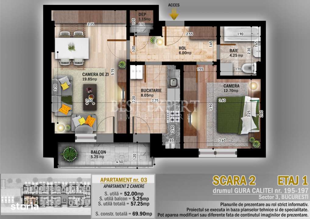 2 Camere cu Parcare Inclusa | Finisaje la alegere — fotografia 1