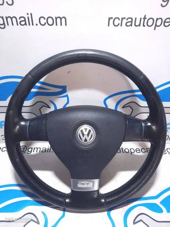 VOLANTE GUIADOR COMPLETO VW VOLKSWAGEN GOLF V 5 MK5 GT 1K0419091CJ 1K0419091 PELE AIRBAG - 7