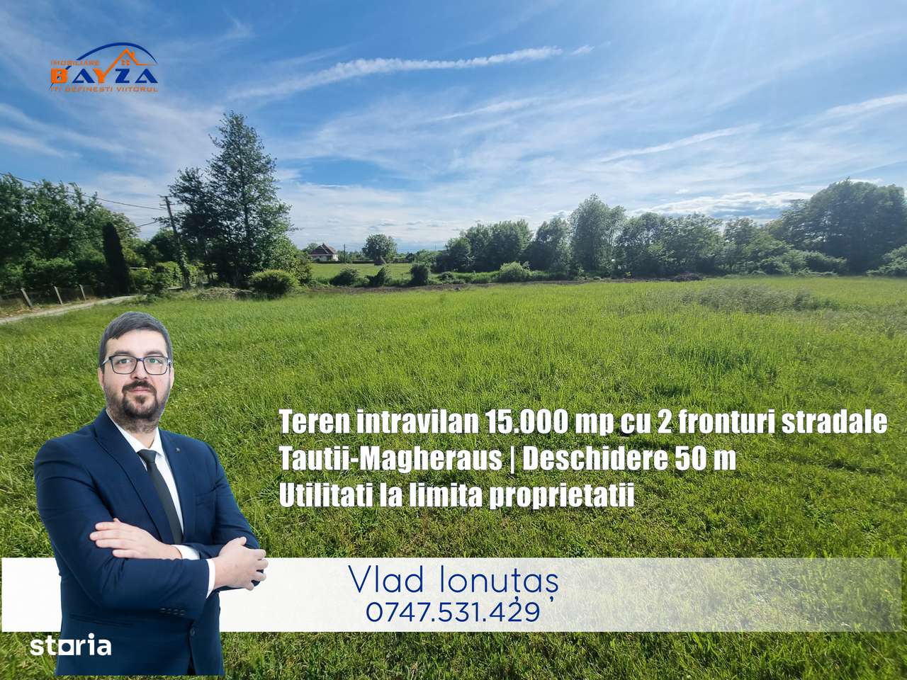 Teren intravilan 15.000 mp Tăuții-Măgherăuș  Deschidere 50 m - Imagine principală: 4/4