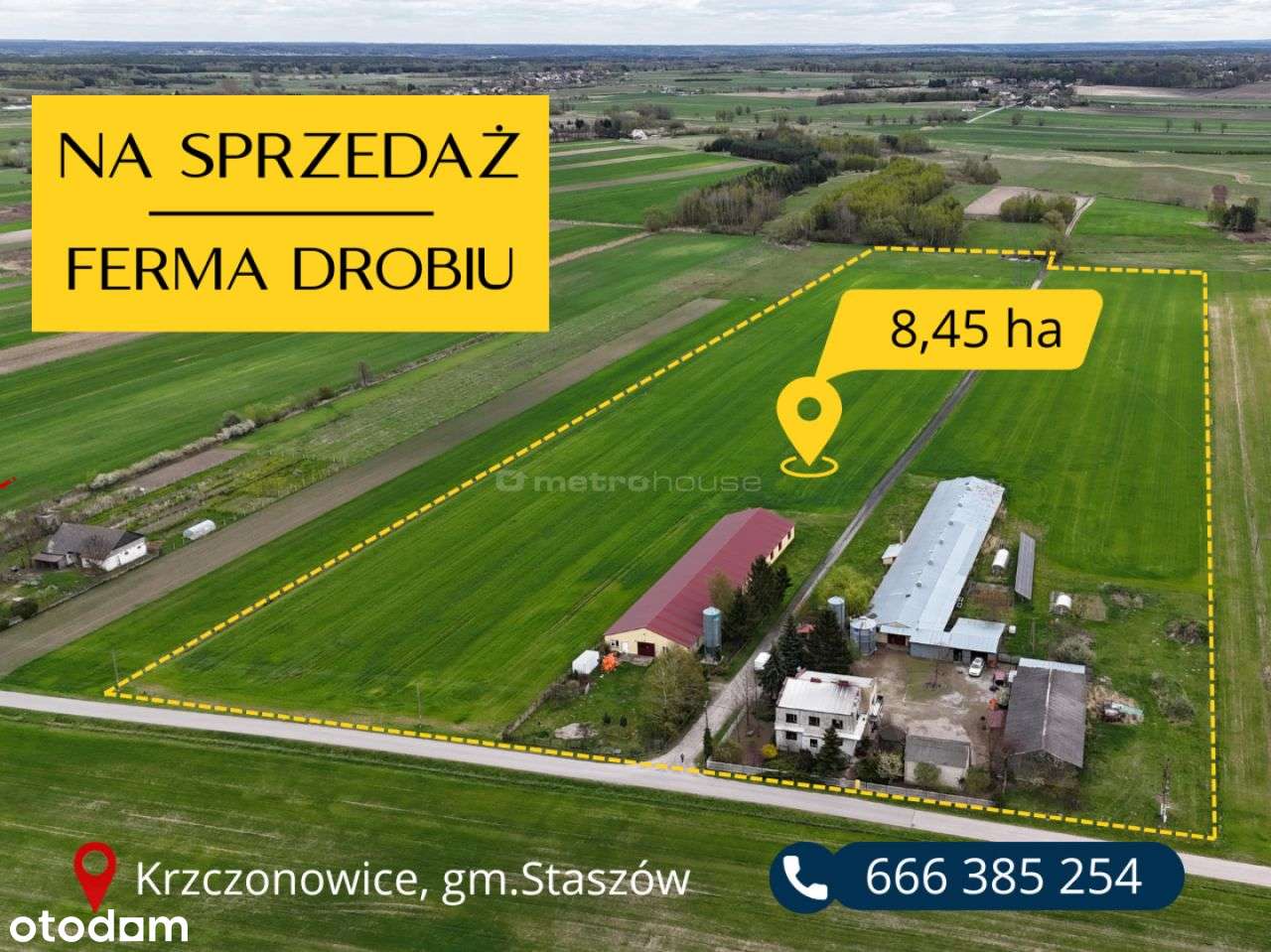 W pełni wyposażona ferma drobiu z zapleczem + dom