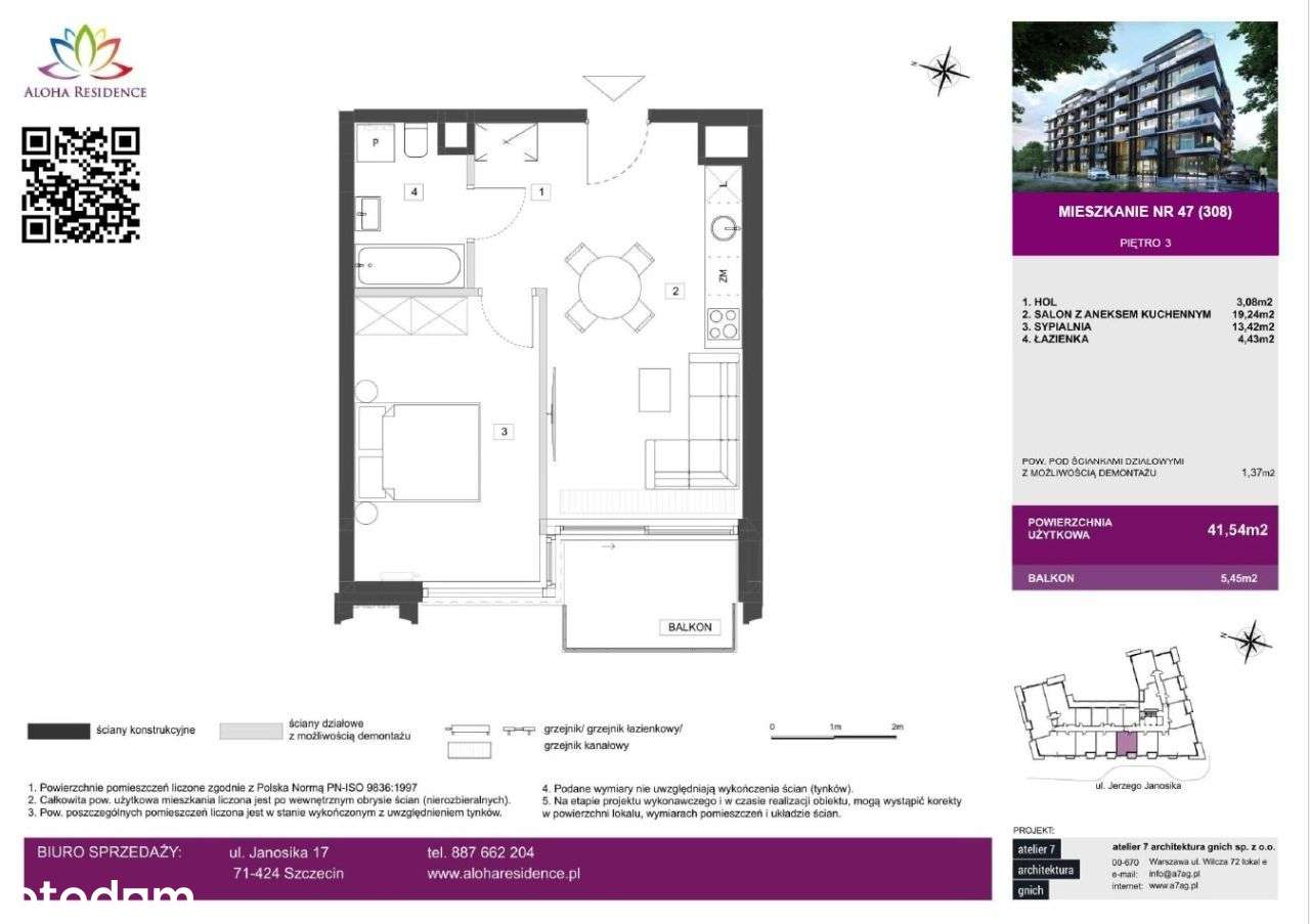 Aloha Residence | nowe mieszkanie nr 308 - Pełny obrazek: 2/20