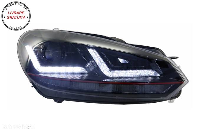 Faruri Osram LED VW Golf 6 VI (2008-2012) GTI Rosu LEDriving Semnal Dinamic- livrare gratuita - 4