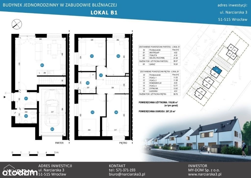 Dom w zabudowie bliźniaczej - 118m² (B1)