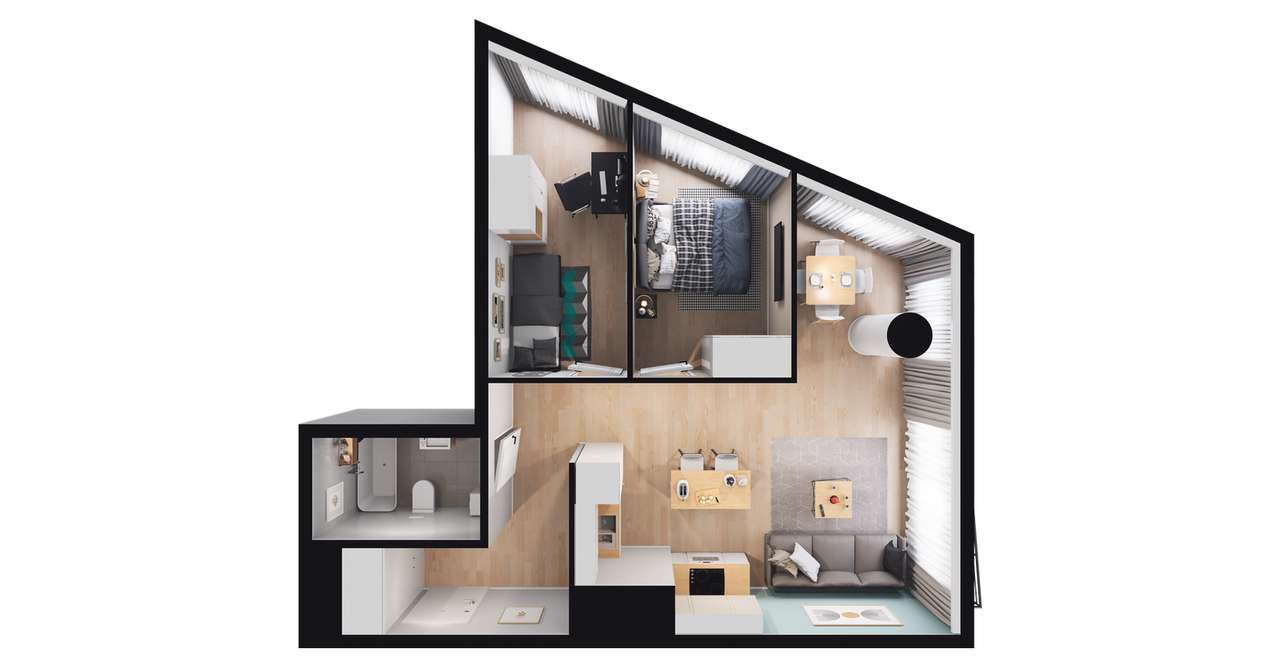 3-pokojowe mieszkanie 60m2 + balkon Bez Prowizji - Pełny obrazek: 4/10