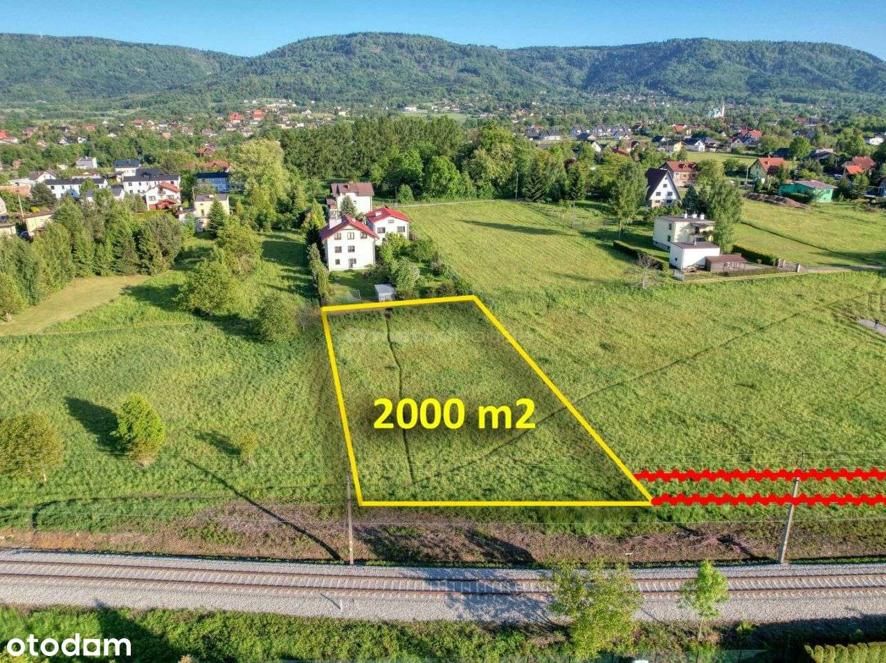 Działka budowlana 2000 m2 w Kozach.