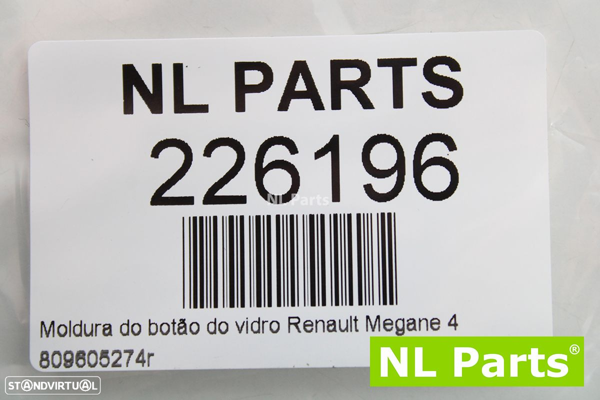 Moldura do botão do vidro Renault Megane 4 809605274r - 5