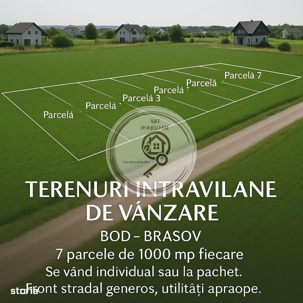 Terenuri intravilane de vânzare în Bod, Brașov – 7 parcele de 1.000 m-0
