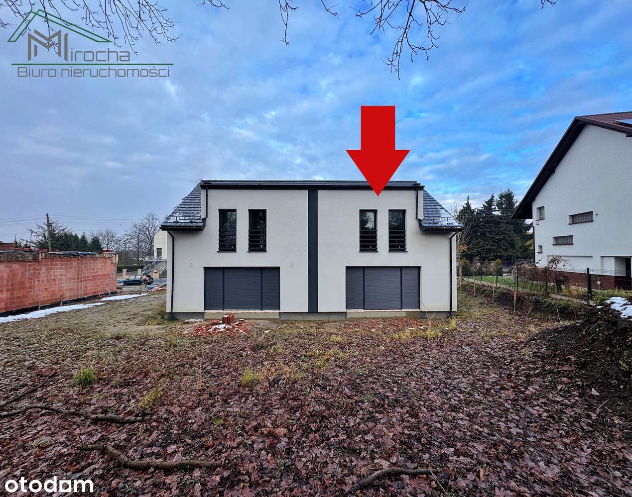 Bliźniak 104 m², stan surowy zamknięty, działka 358 m² - Pełny obrazek: 2/8