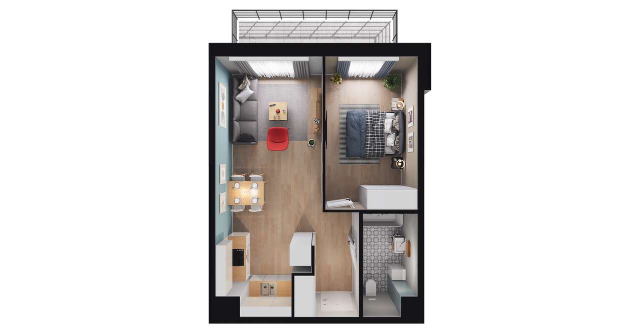 Sedina | apartament 2-pok. | B1.6.4 - Pełny obrazek: 3/9