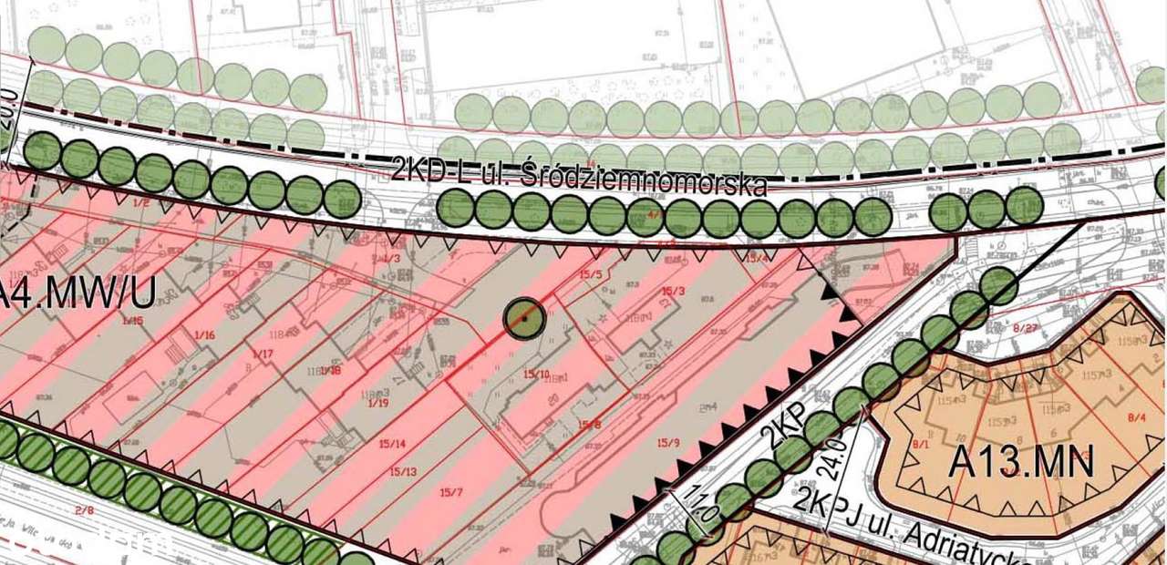 Działka pod zabudowę wielorodzinną, WZ