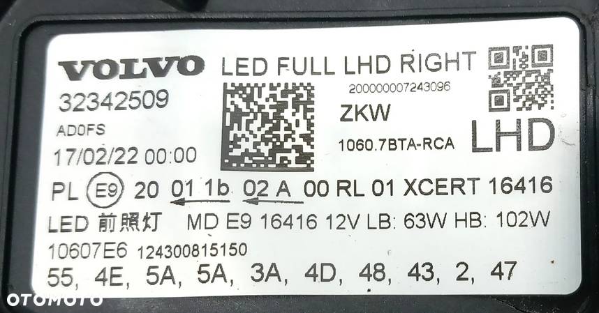 LAMPA LEWA PRZÓD VOLVO XC60 II FULL LED - 7