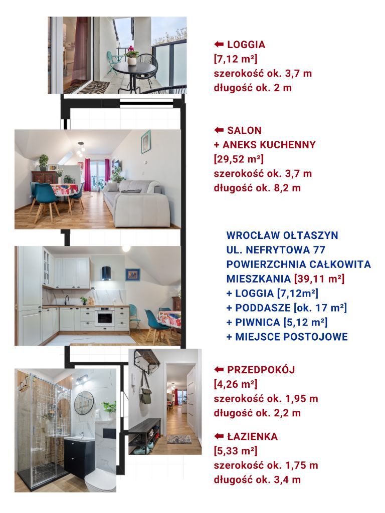 39 m²/wysoki standard wykończenia/duża loggia - Pełny obrazek: 17/17