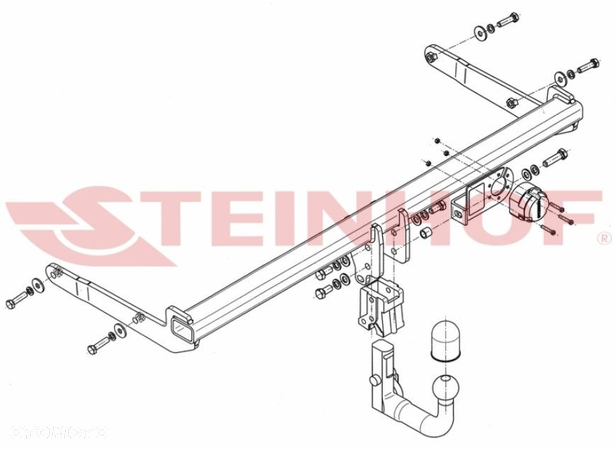 VOLKSWAGEN VW GOLF 7 VII AU KOMBI AUTOMAT HAK HOLOWNICZY + WIĄZKA DEDYKOWANA 13 PIN + ADAPTER 13/7 - 7