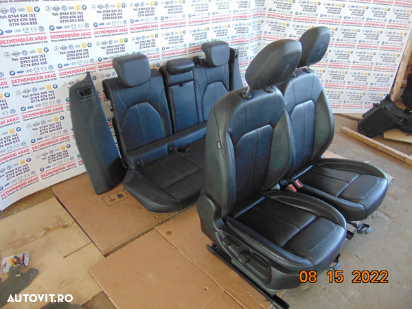 Interior Alfa Romeo stelvio 2015-2022 scaune fata banchete spate piele neagra dezmembrez - 8
