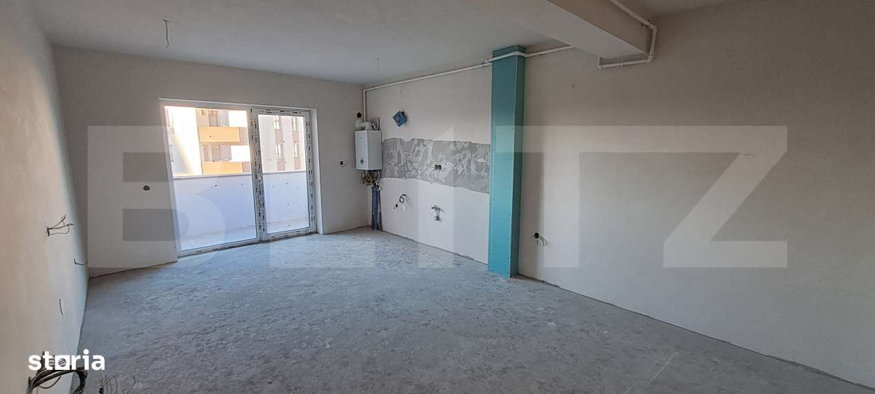 Apartament cu 2 camere, semifinisat, bloc nou, etaj 1/4, parcare, zona - Imagine principală: 1/8