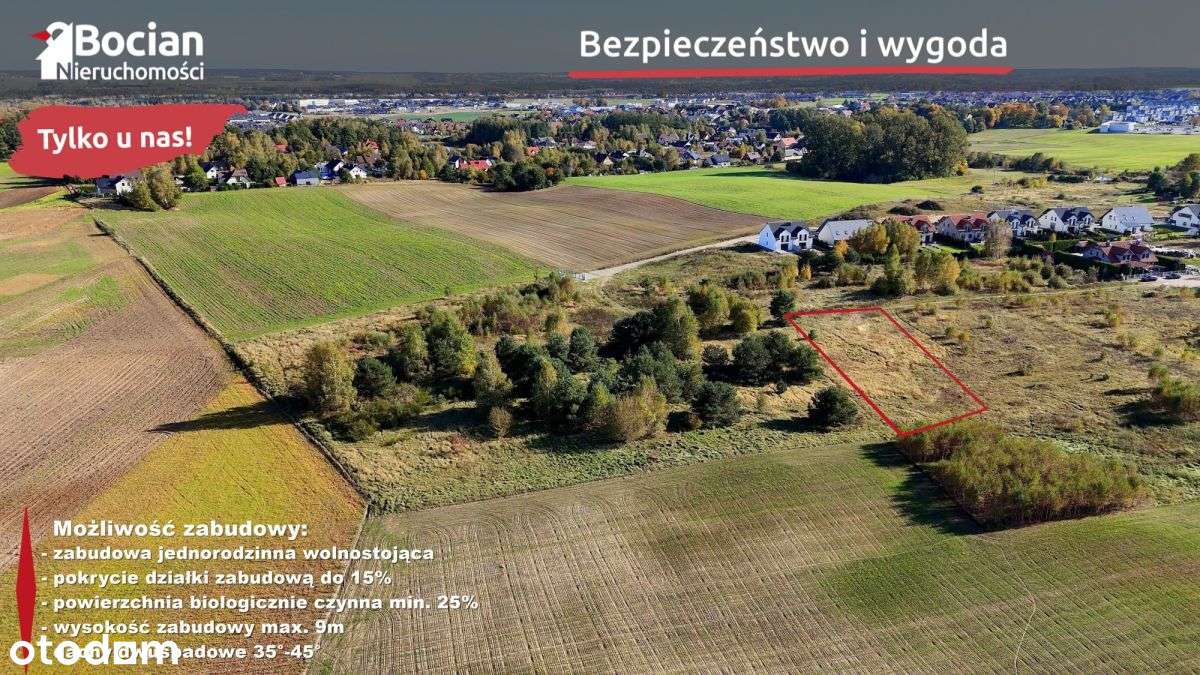 Płaska działka budowlana!Granica Dąbrowy i Banina! - Pełny obrazek: 4/6
