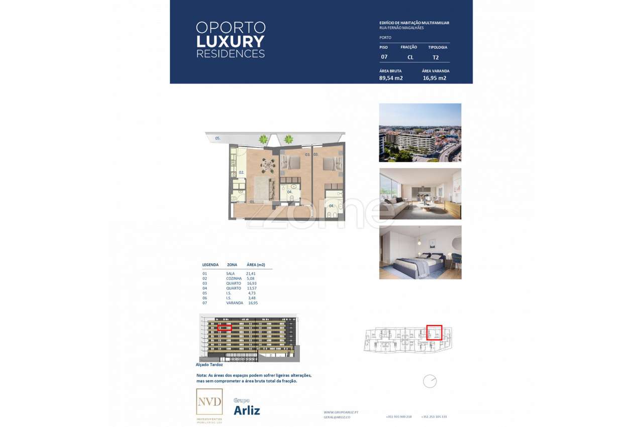 Novo empreendimento Oporto Luxury Residences - Apartamento T2 CL - Grande imagem: 2/15