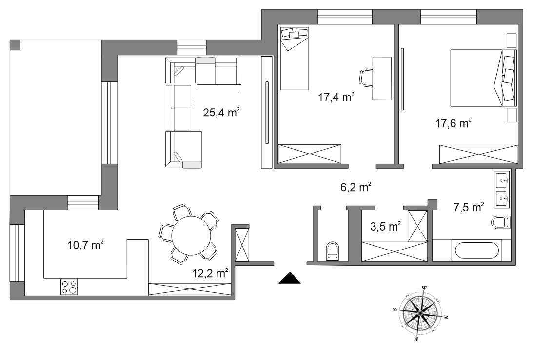 3 pokoje przy Placu Vogla | taras | piękny widok | odnowione-15