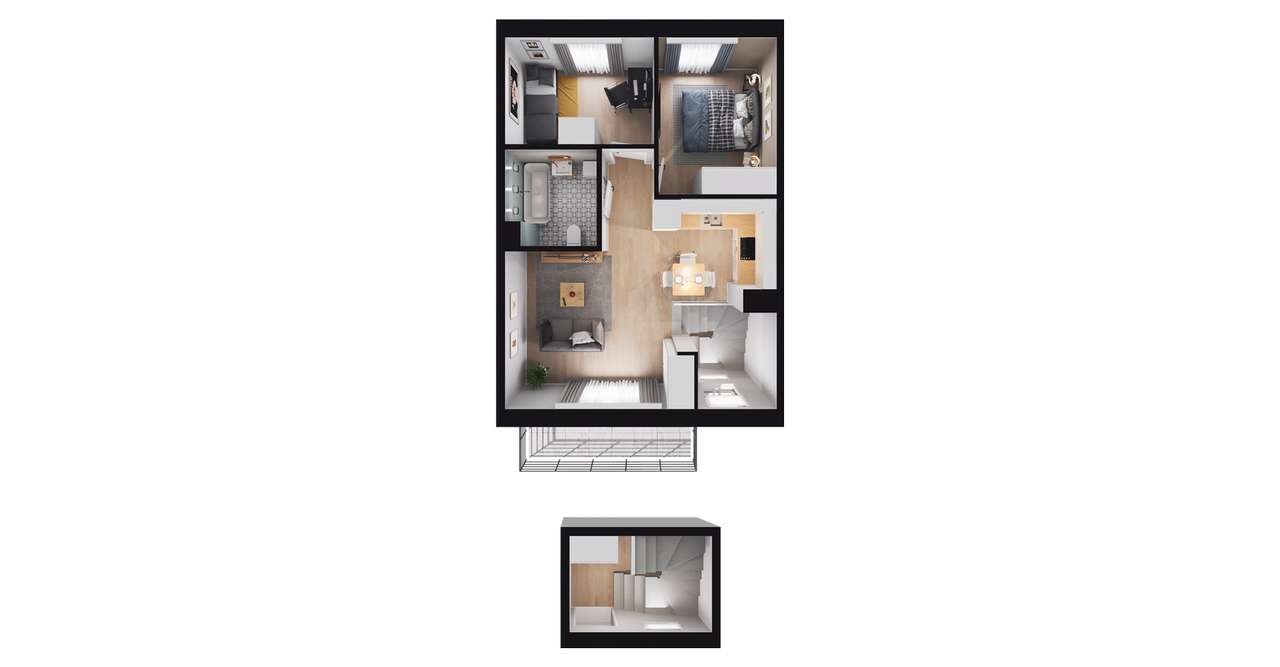 Komfortia I​V | mieszkanie 3-pok. | 27-2 - Pełny obrazek: 2/8