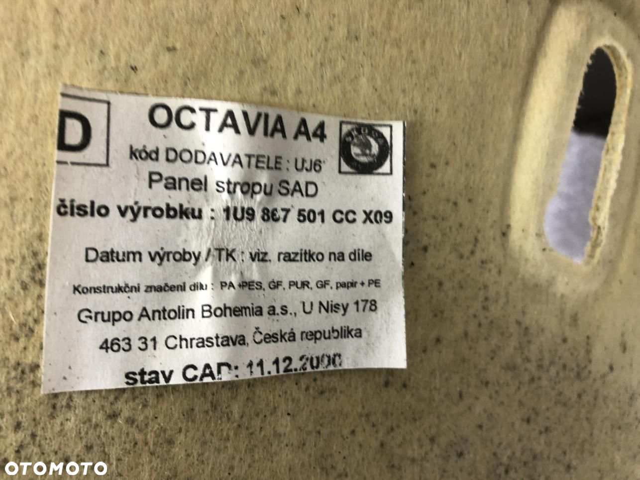 PODSUFITKA 1U9867501CC SKODA OCTAVIA I LIFT - 13