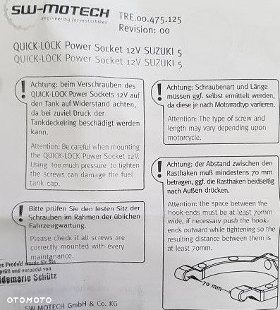 SW-Motech QUICK-LOCK Uchwyt mocowanie torby na zbiornik - 12