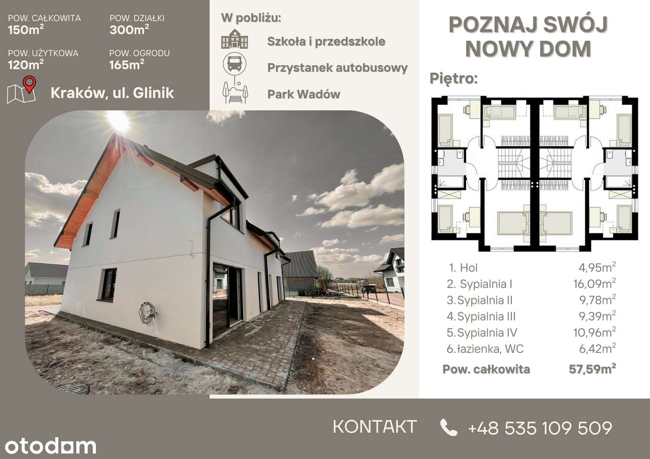NOWA NIŻSZA CENA - atrakcyjny dom w sąsiedztwie Parku Wadów - Pełny obrazek: 5/20