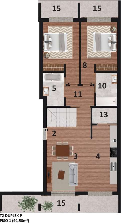 T2 Duplex, Avenida da Europa-8