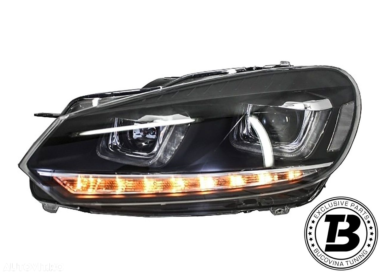 Faruri LED compatibile cu VW Golf 6 VI G7 U Design - 8