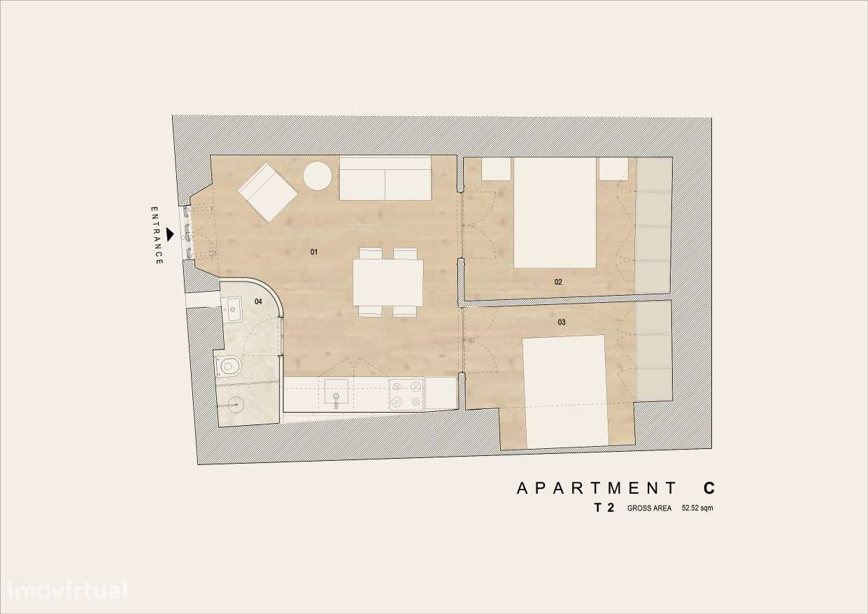 Studio com 2 quartos e 53m², no Centro de Setúbal-5