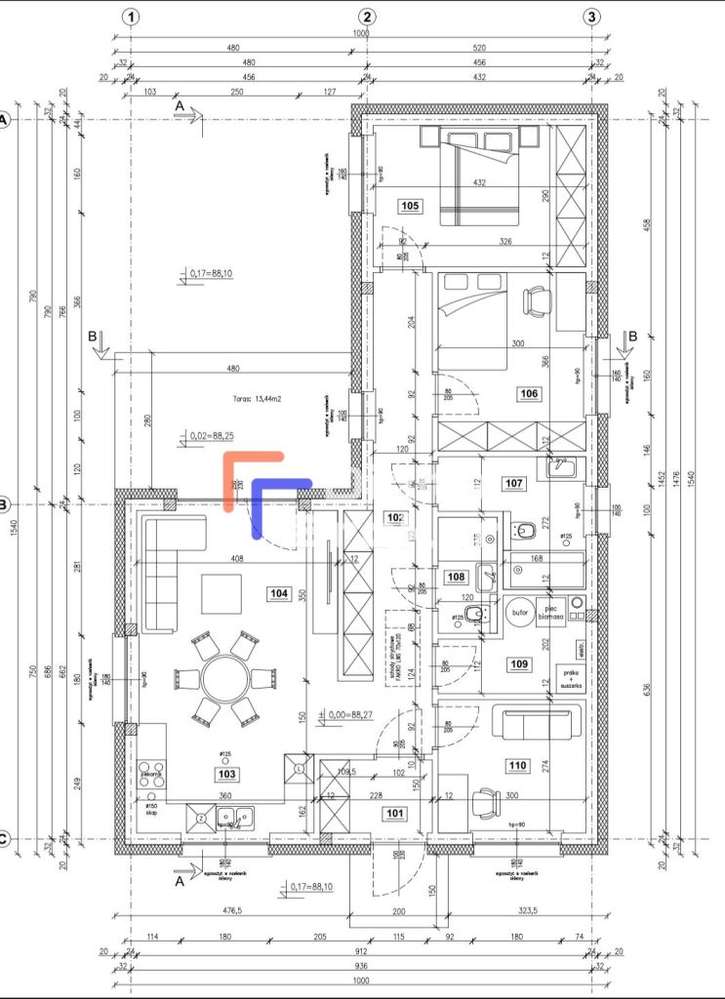 Dopiewo 824m2 - projekt + pozwolenie na budowę - Pełny obrazek: 4/5