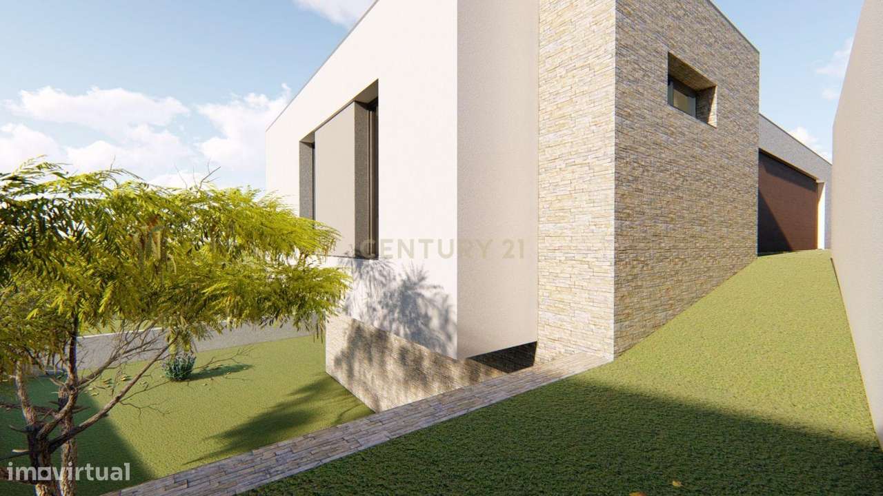 Terreno de 800 m² com Projeto Aprovado | Moradia T3 Contemporânea | Sã-26
