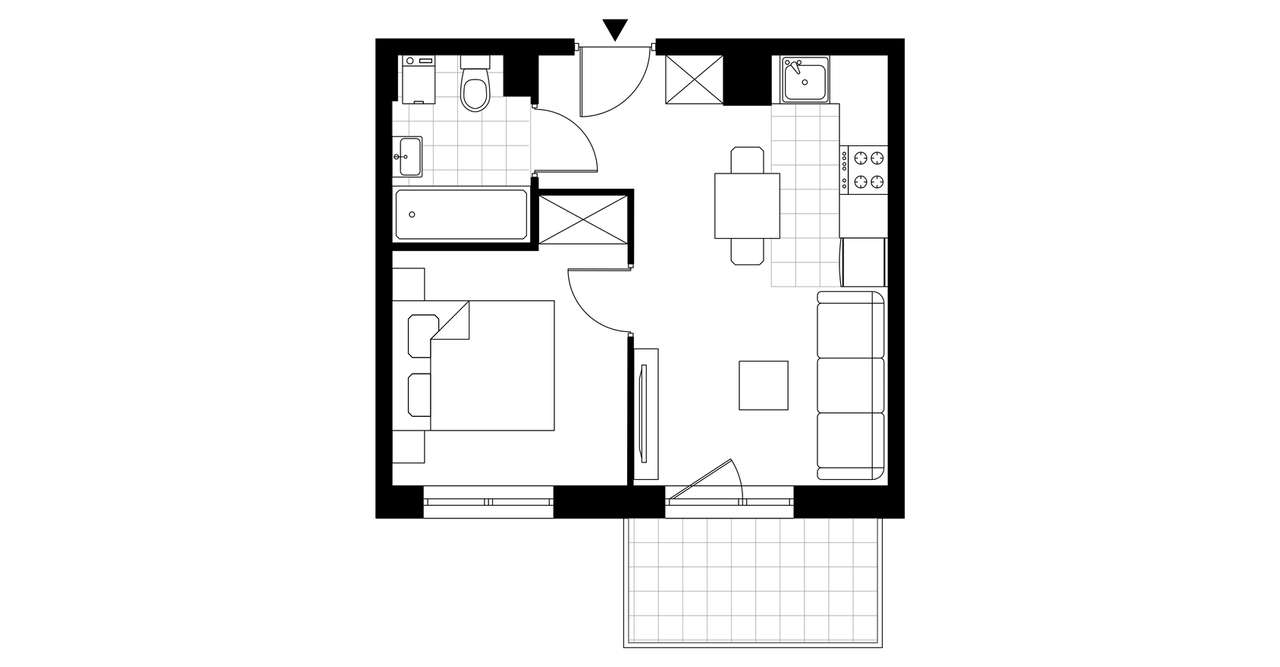 2-pokojowe mieszkanie 31m2 + balkon Bez Prowizji - Pełny obrazek: 4/9