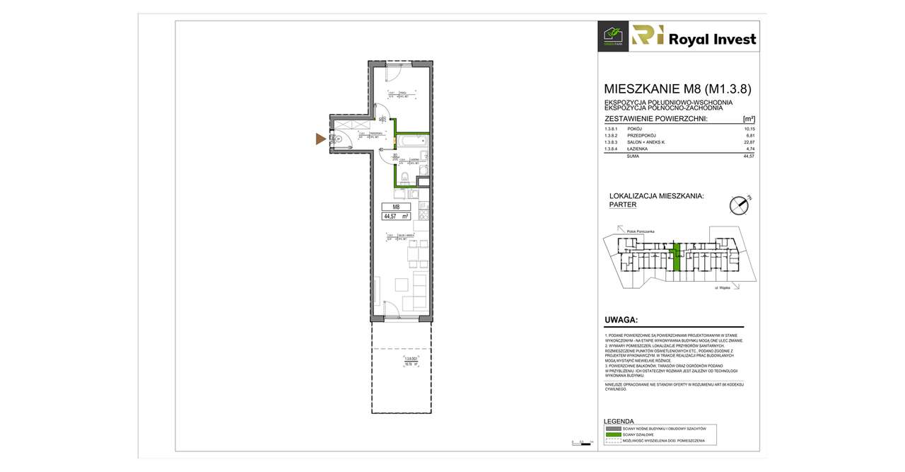 Green Park  | mieszkanie 2-pok. | B8 - Pełny obrazek: 2/7
