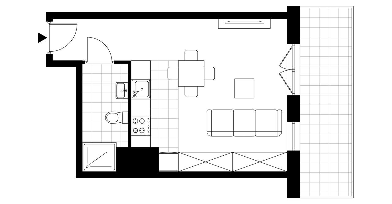 1-pokojowe mieszkanie 29m2 + balkon Bez Prowizji - Pełny obrazek: 3/8