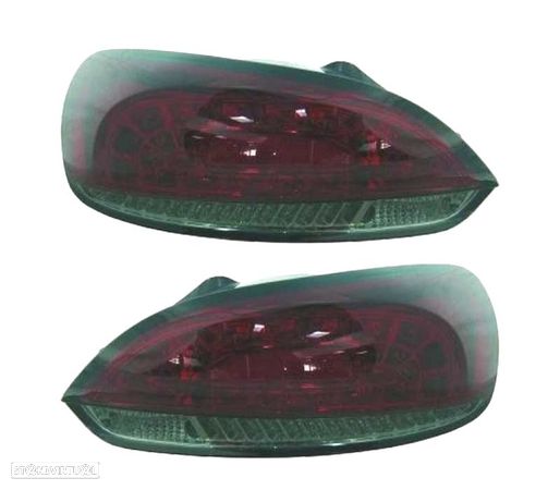 FAROLINS TRASEIROS LED PARA VOLKSWAGEN VW SCIROCCO 08-14 VERMELHO ESCURECIDO - 1