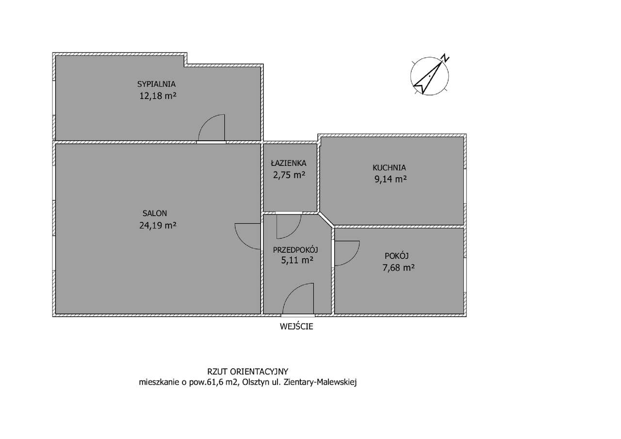 mieszkanie 3 pokojowe blisko Dworca Gł. w Olsztynie-12