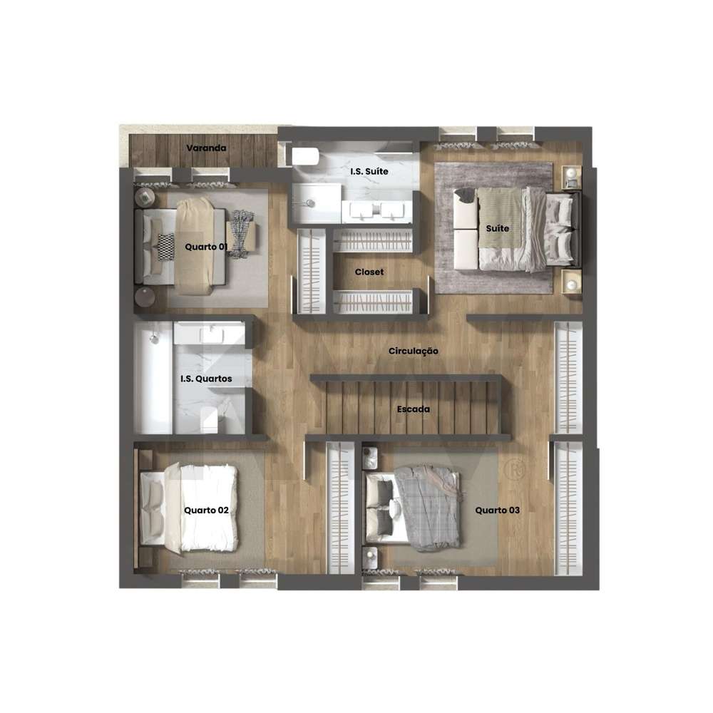 Terreno com Projecto aprovado para moradia T4 mais Escritório - Grande imagem: 5/11