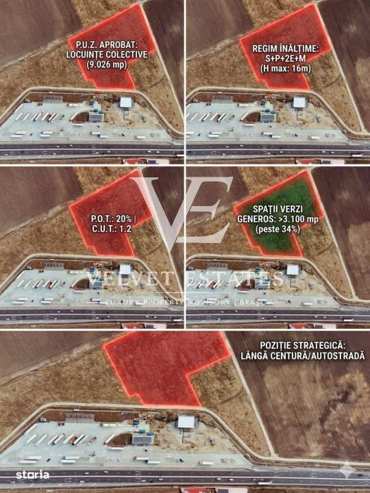 Teren 9.026 mp Sanpetru/Brasov – PUZ Aprobat Blocuri P+2E+M-1