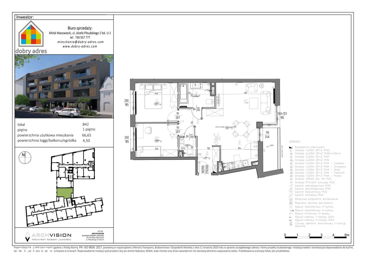Okrzei 9 | mieszkanie 3-pok. | B42 - Pełny obrazek: 2/12