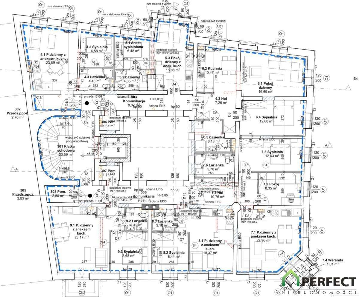 21 lokali mieszkalnych - 800m2 Pumu - Pełny obrazek: 5/7