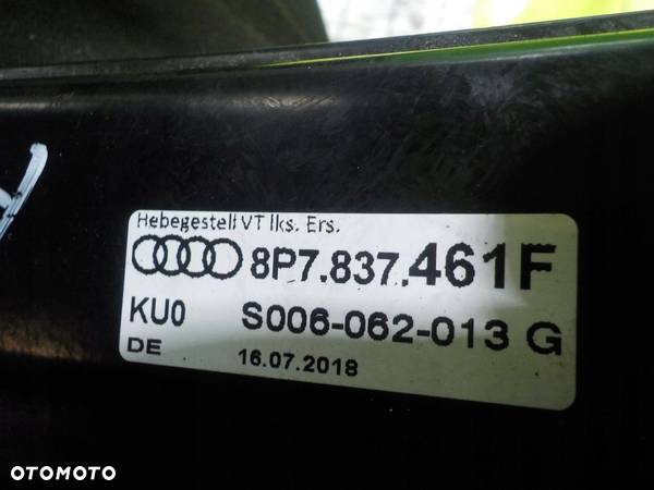 AUDI A3 8P II 08r podnosnik szyby lewy przod 8P7959802A 8P7837461F - 6