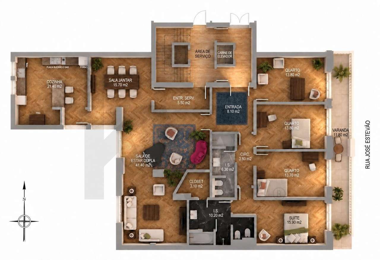 T4 com 192 m2 na Estefânia-30