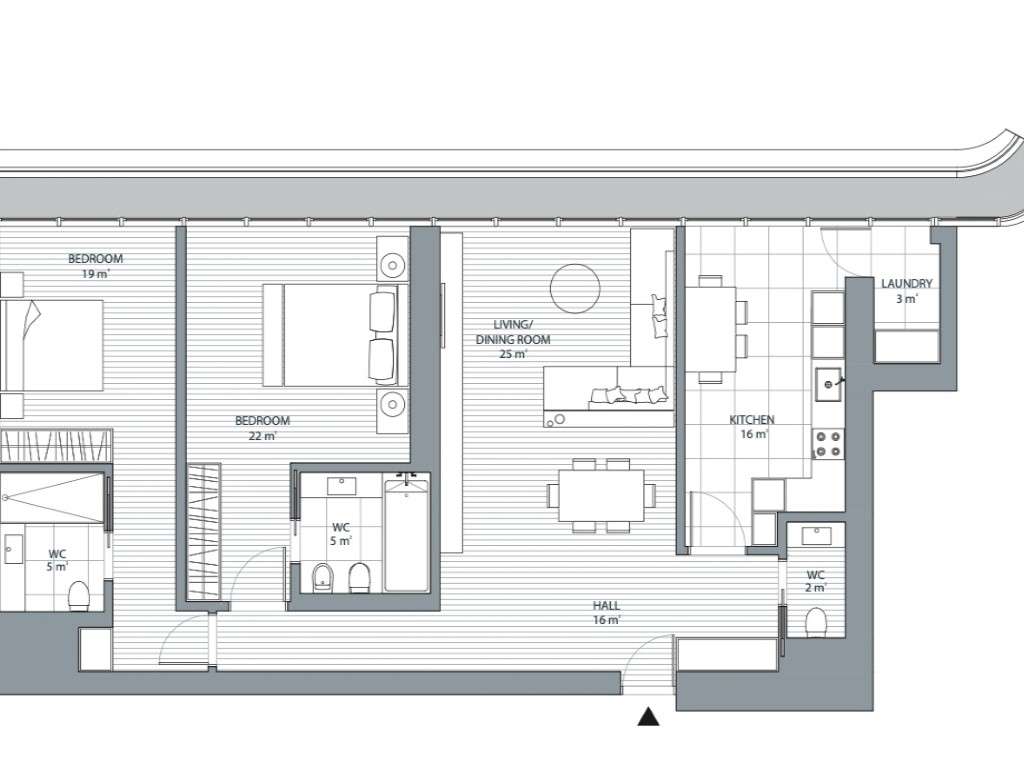 Apartamento T2 com varanda, estacionamento no Condomínio Infinity-27