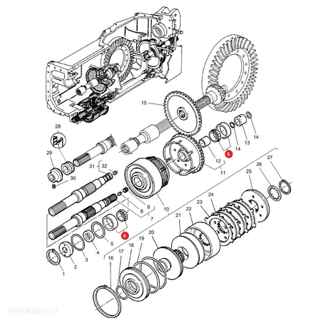 Łożysko stożkowe przedniego napędu Massey Ferguson 339481X1 Oryginał - 4