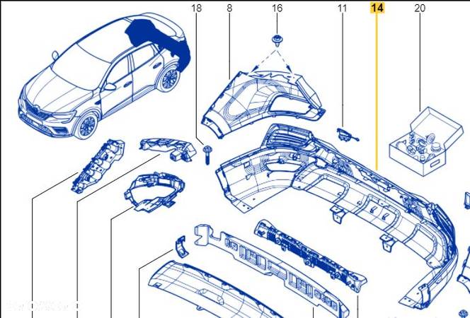Zderzak tył Renault Arkana - NOWY - 1