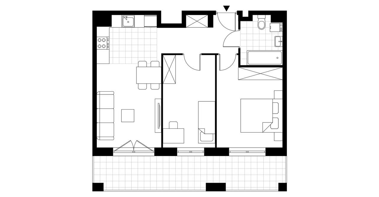 3-pokojowe mieszkanie 52m2 + balkon Bezpośrednio - Pełny obrazek: 3/8