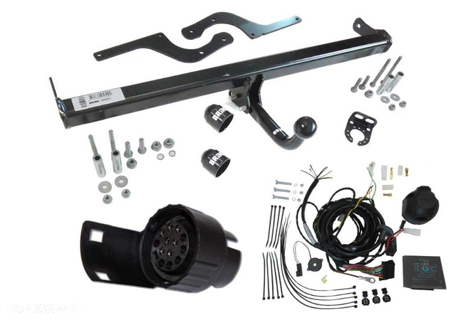 HAK HOLOWNICZY + DEDYKOWANA WIĄZKA 7 PIN  + ADAPTER 7/13 PIN  RENAULT CAPTUR od 2013 - 3