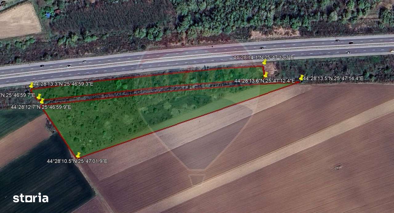 Vanzare Teren Intravilan Comercial, Ulmi-Bolintin, Langa Autostrada A1 - Imagine principală: 1/14