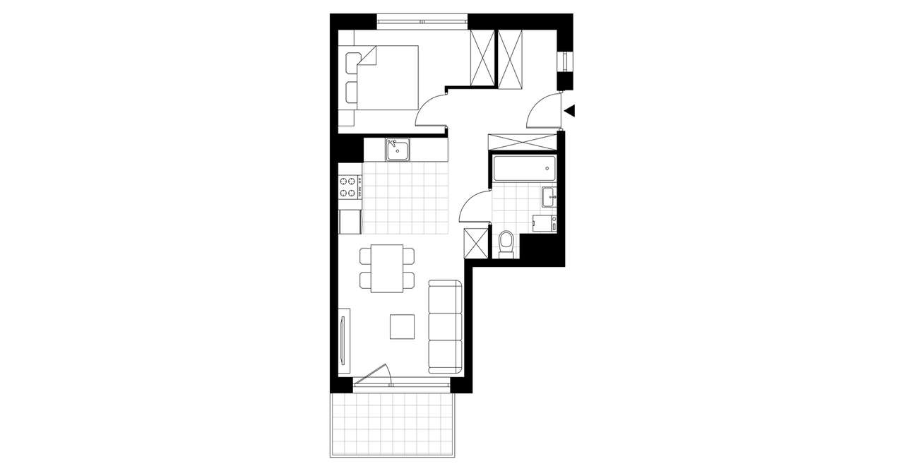 2-pokojowe mieszkanie 38m2 + balkon Bez Prowizji - Pełny obrazek: 3/8